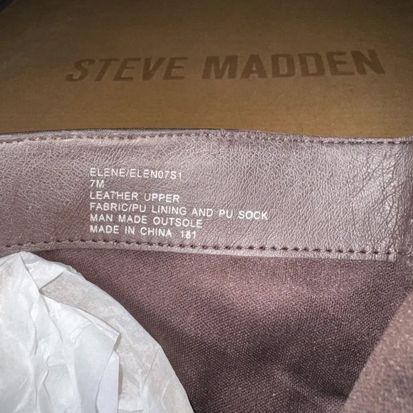 Steve Madden Elene Brown Leather Women's Boots - Picture 6 of 6